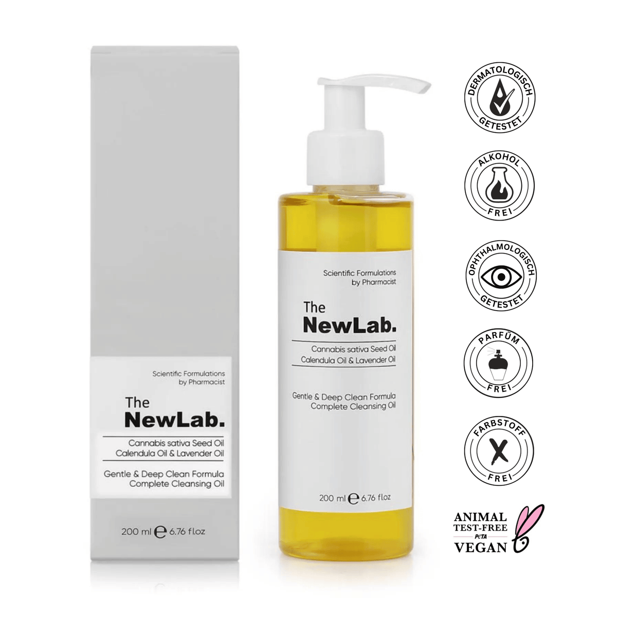 Reinigungsöl Sensitive & Deep Clean Cannabis sativa Seed Oil Calendula Oil Lavender Oil