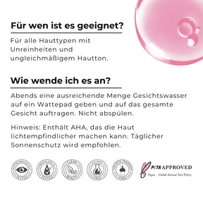 Sanftes Peeling Gesichtswasser